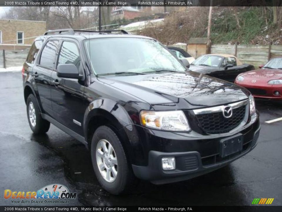 2008 Mazda Tribute s Grand Touring 4WD Mystic Black / Camel Beige Photo #7