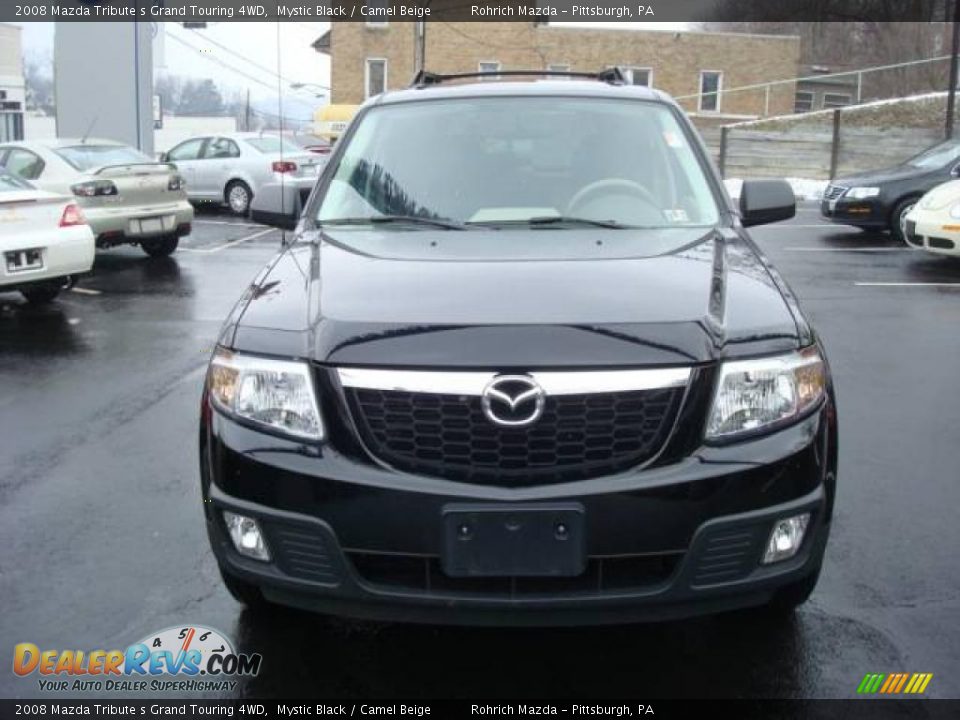 2008 Mazda Tribute s Grand Touring 4WD Mystic Black / Camel Beige Photo #8
