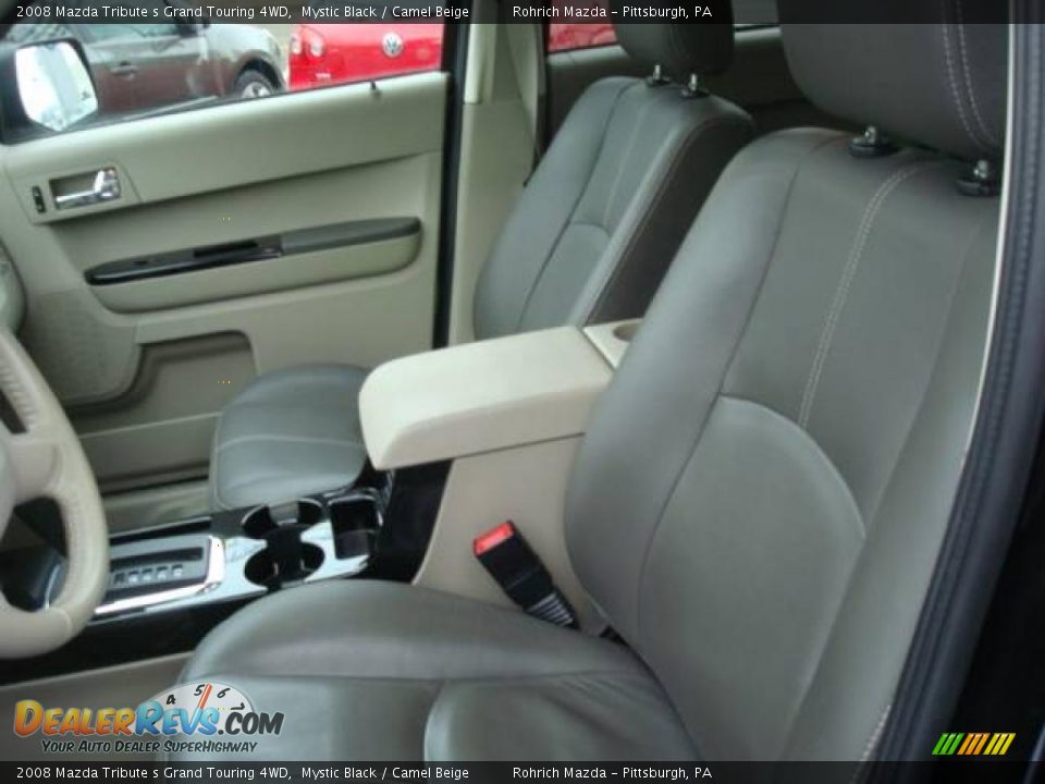 2008 Mazda Tribute s Grand Touring 4WD Mystic Black / Camel Beige Photo #10