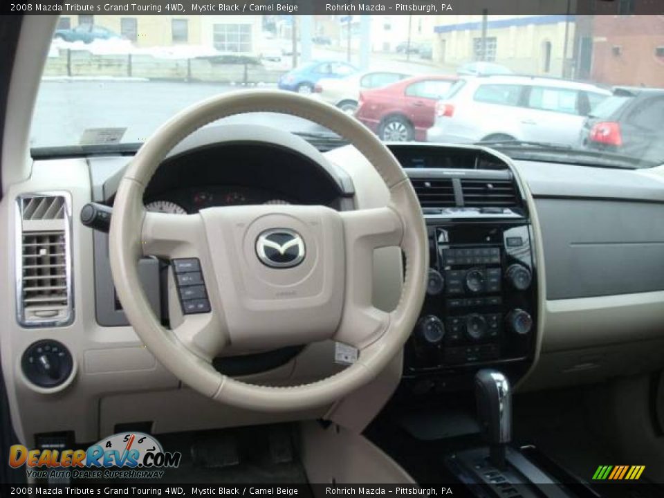 2008 Mazda Tribute s Grand Touring 4WD Mystic Black / Camel Beige Photo #12