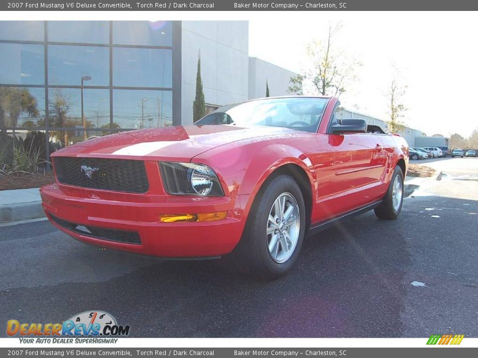 2007 Ford Mustang V6 Deluxe Convertible Torch Red / Dark Charcoal Photo #15