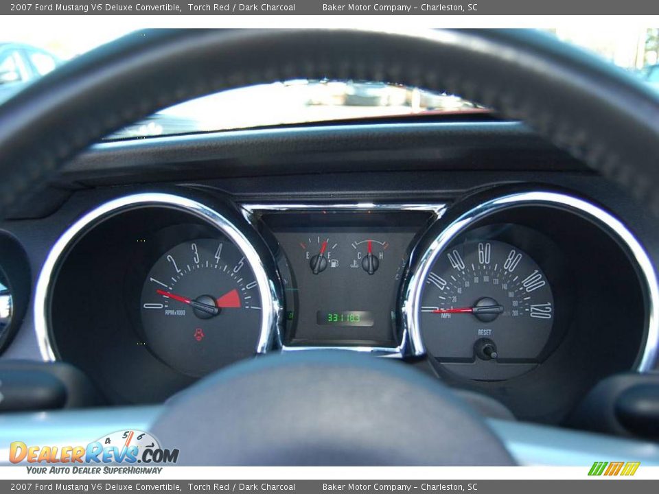 2007 Ford Mustang V6 Deluxe Convertible Torch Red / Dark Charcoal Photo #25