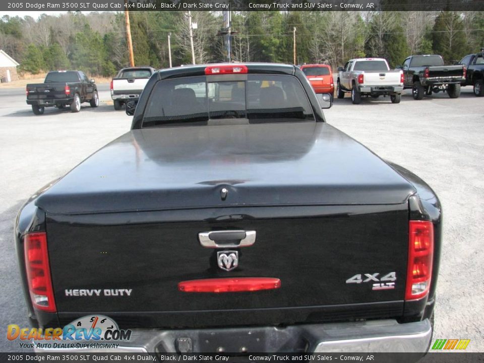2005 Dodge Ram 3500 SLT Quad Cab 4x4 Dually Black / Dark Slate Gray Photo #7