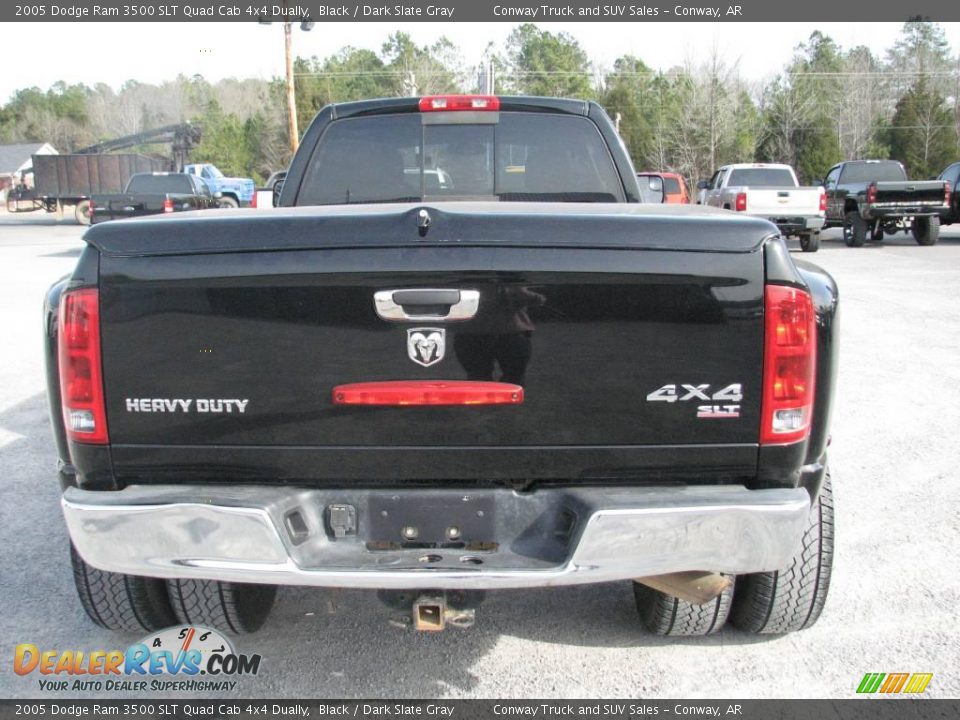 2005 Dodge Ram 3500 SLT Quad Cab 4x4 Dually Black / Dark Slate Gray Photo #8