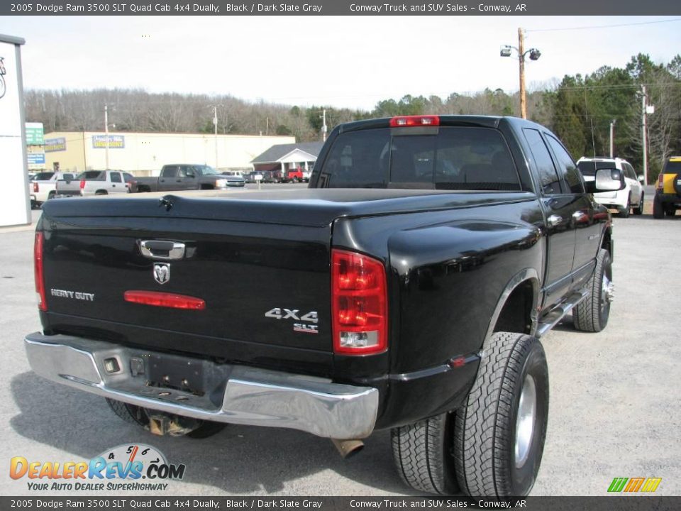 2005 Dodge Ram 3500 SLT Quad Cab 4x4 Dually Black / Dark Slate Gray Photo #9