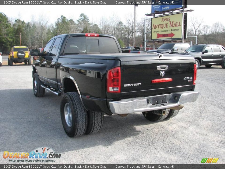 2005 Dodge Ram 3500 SLT Quad Cab 4x4 Dually Black / Dark Slate Gray Photo #10