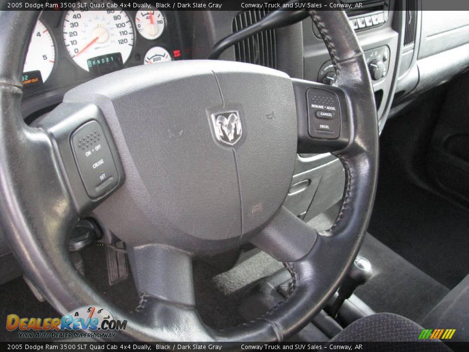 2005 Dodge Ram 3500 SLT Quad Cab 4x4 Dually Black / Dark Slate Gray Photo #12