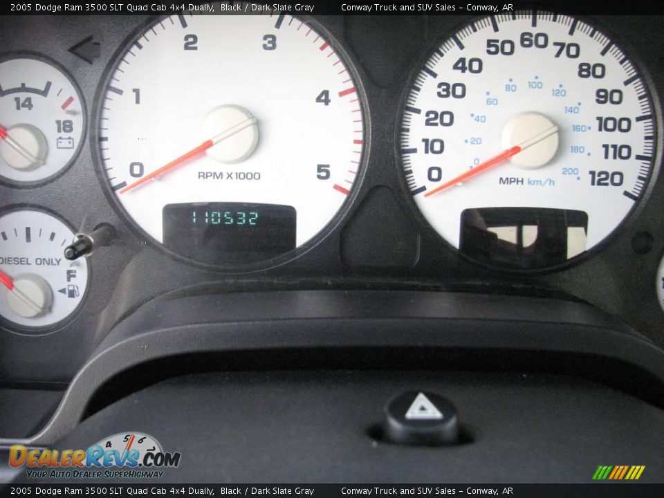 2005 Dodge Ram 3500 SLT Quad Cab 4x4 Dually Black / Dark Slate Gray Photo #16