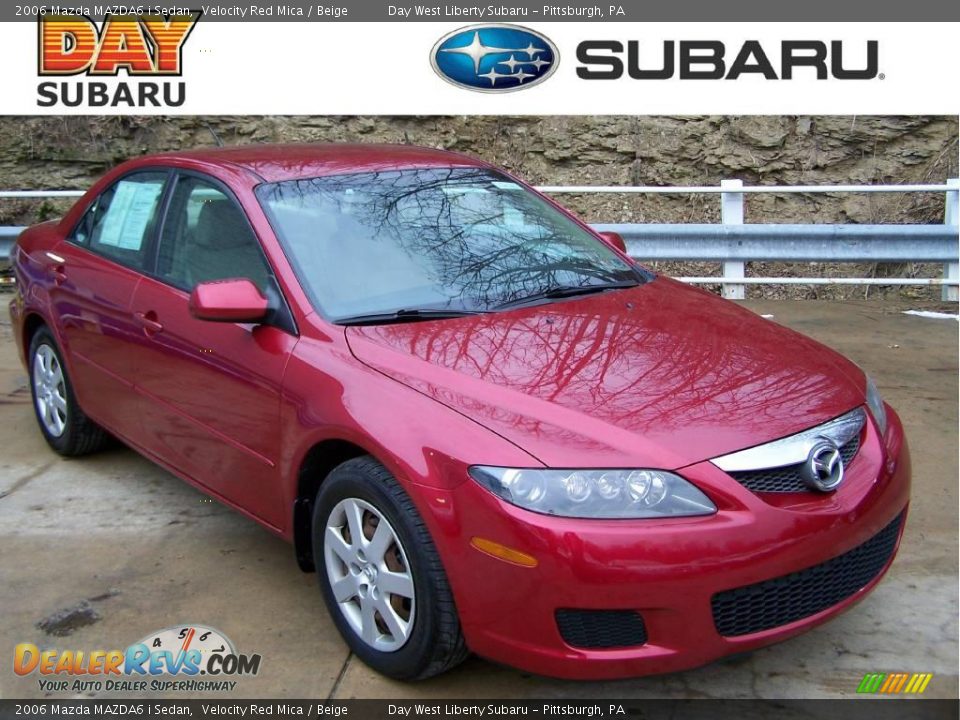 2006 Mazda MAZDA6 i Sedan Velocity Red Mica / Beige Photo #1