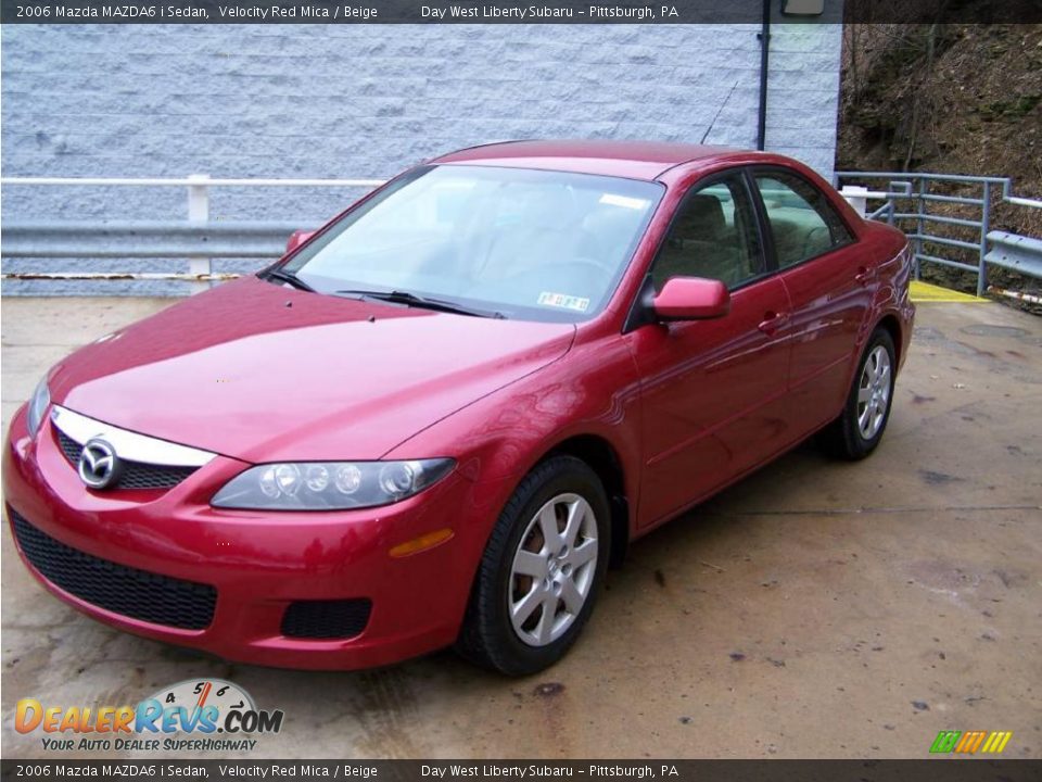 2006 Mazda MAZDA6 i Sedan Velocity Red Mica / Beige Photo #3