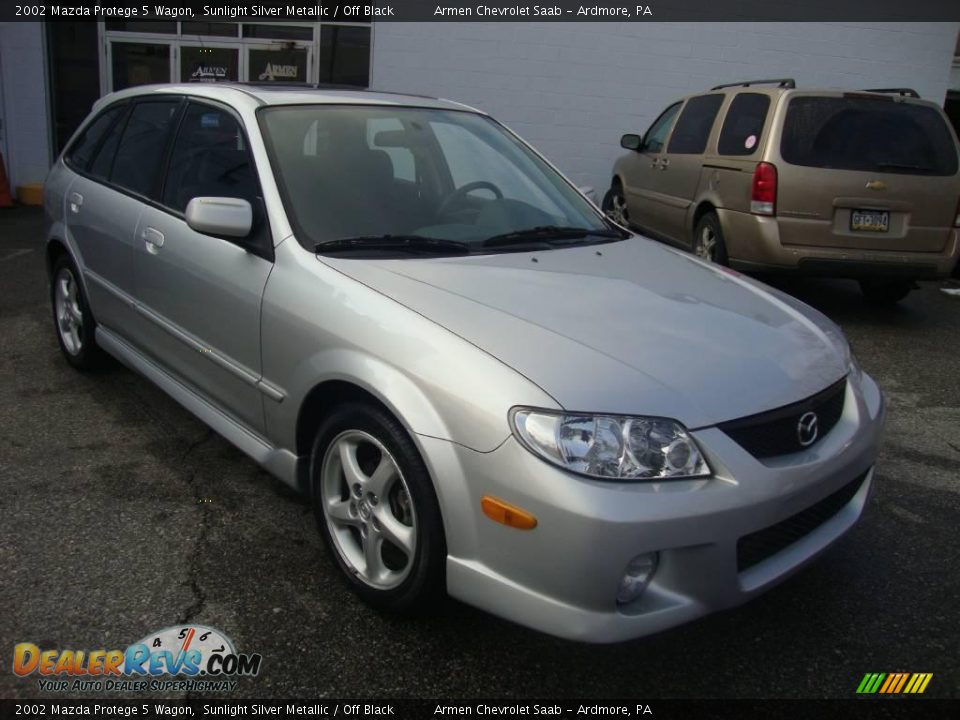 2002 Mazda Protege 5 Wagon Sunlight Silver Metallic / Off Black Photo #4