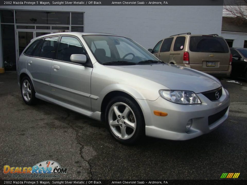 2002 Mazda Protege 5 Wagon Sunlight Silver Metallic / Off Black Photo #5