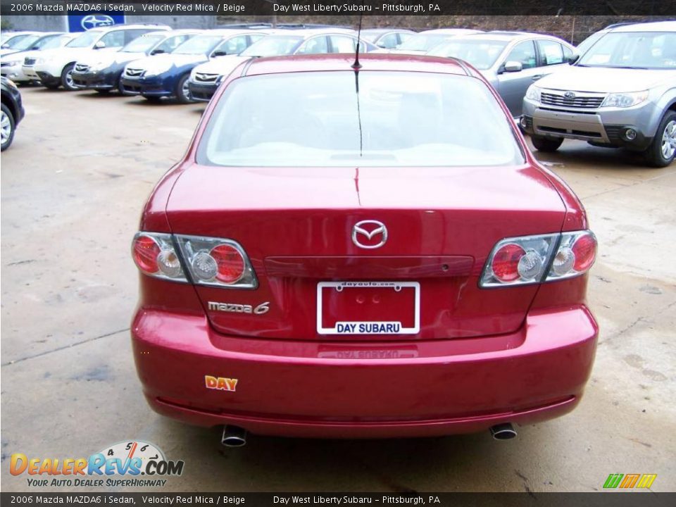 2006 Mazda MAZDA6 i Sedan Velocity Red Mica / Beige Photo #6