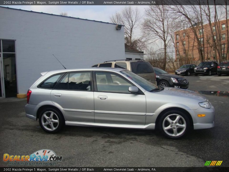2002 Mazda Protege 5 Wagon Sunlight Silver Metallic / Off Black Photo #6