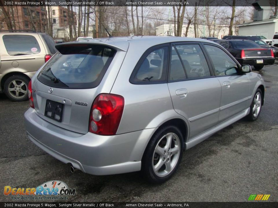 2002 Mazda Protege 5 Wagon Sunlight Silver Metallic / Off Black Photo #7