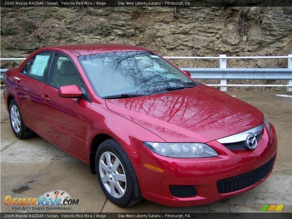 2006 Mazda MAZDA6 i Sedan Velocity Red Mica / Beige Photo #9