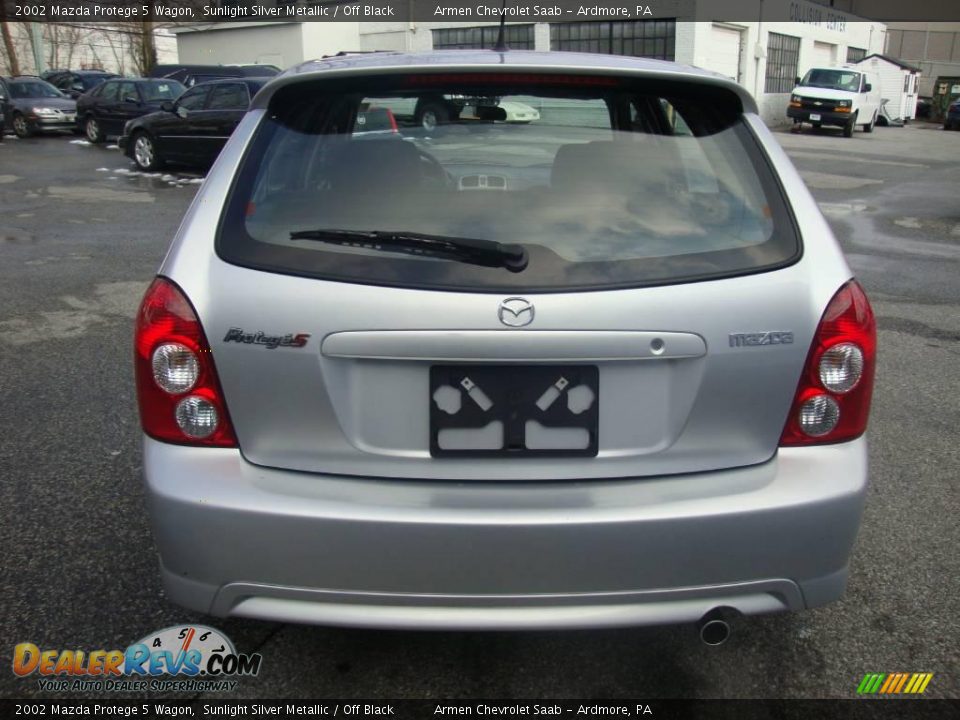 2002 Mazda Protege 5 Wagon Sunlight Silver Metallic / Off Black Photo #8