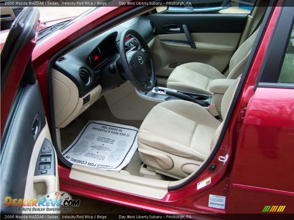 2006 Mazda MAZDA6 i Sedan Velocity Red Mica / Beige Photo #10