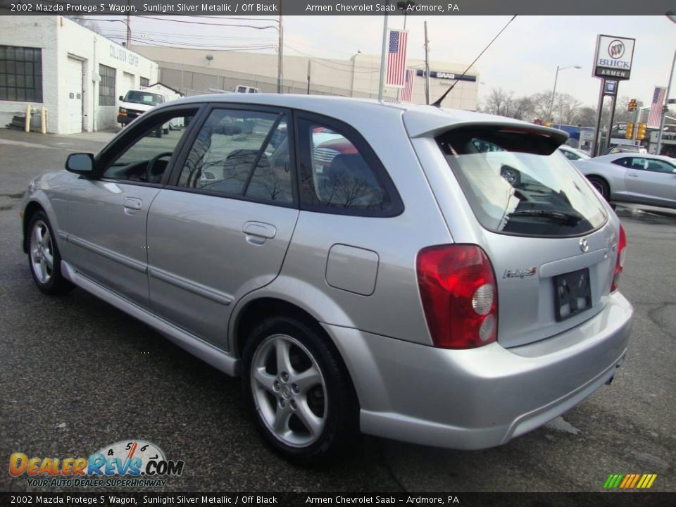 2002 Mazda Protege 5 Wagon Sunlight Silver Metallic / Off Black Photo #9