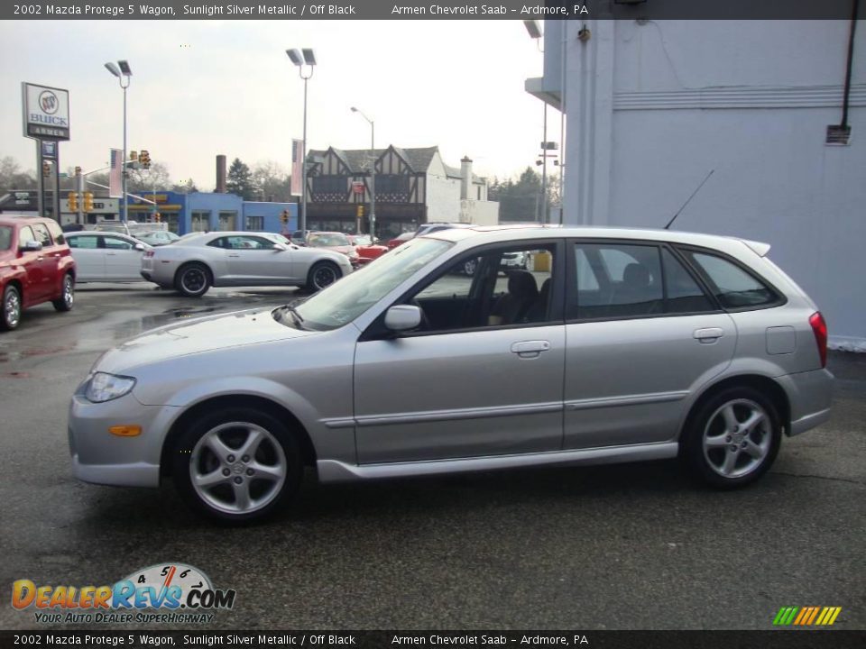 2002 Mazda Protege 5 Wagon Sunlight Silver Metallic / Off Black Photo #10