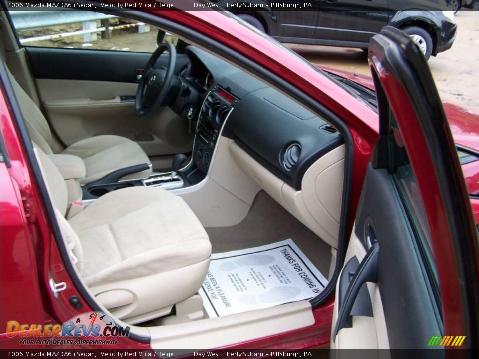 2006 Mazda MAZDA6 i Sedan Velocity Red Mica / Beige Photo #13