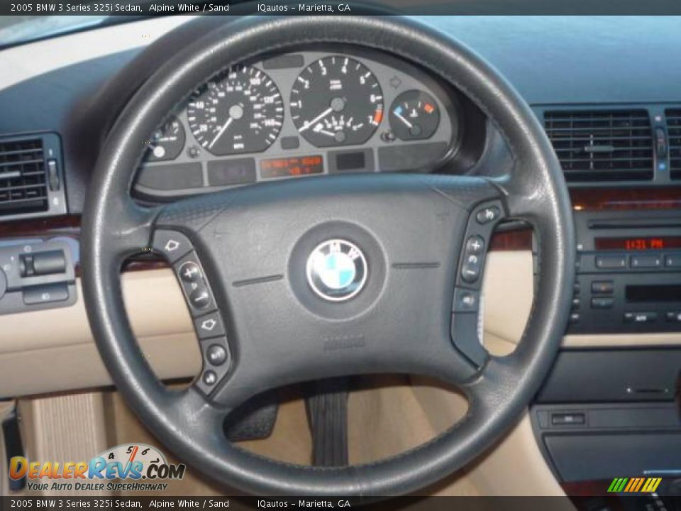 2005 BMW 3 Series 325i Sedan Alpine White / Sand Photo #10