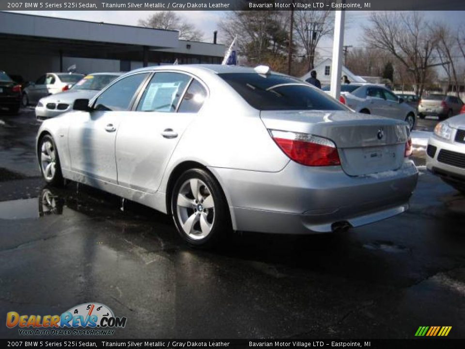 2007 BMW 5 Series 525i Sedan Titanium Silver Metallic / Gray Dakota Leather Photo #3