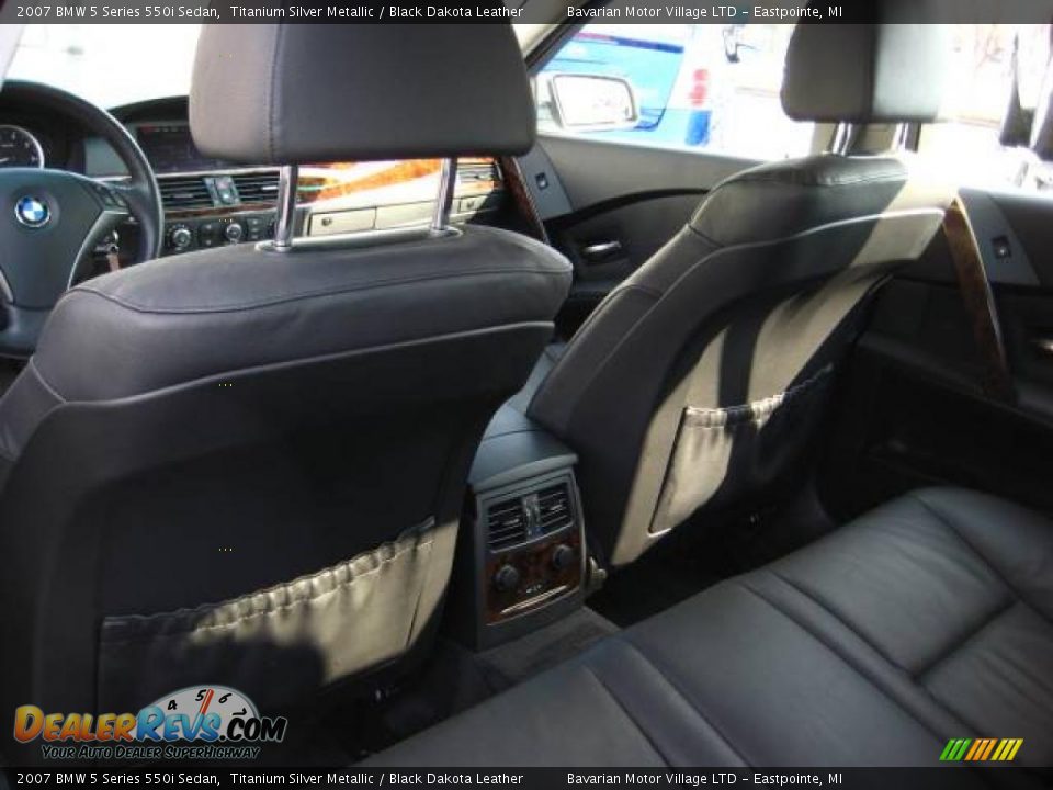 2007 BMW 5 Series 550i Sedan Titanium Silver Metallic / Black Dakota Leather Photo #14