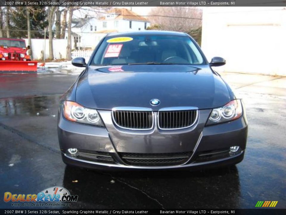 2007 BMW 3 Series 328i Sedan Sparkling Graphite Metallic / Grey Dakota Leather Photo #2