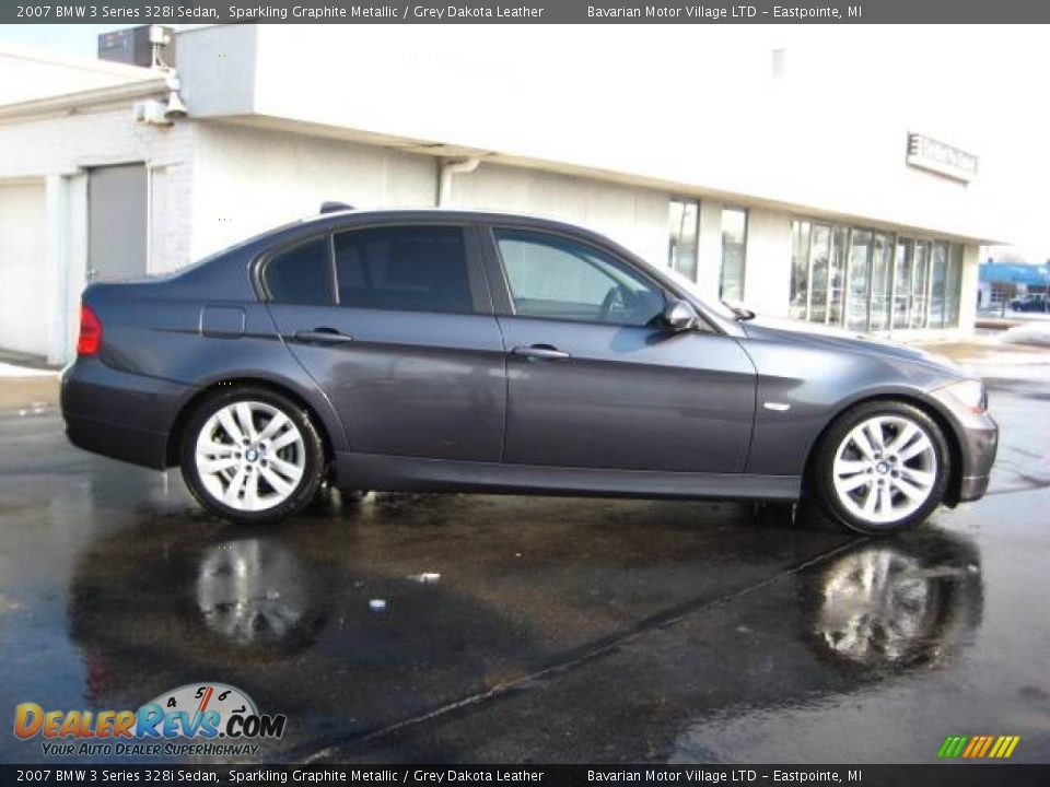 2007 BMW 3 Series 328i Sedan Sparkling Graphite Metallic / Grey Dakota Leather Photo #8