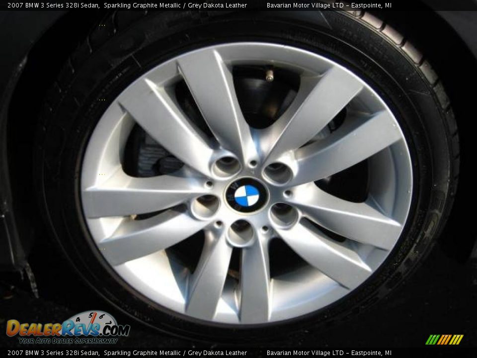 2007 BMW 3 Series 328i Sedan Sparkling Graphite Metallic / Grey Dakota Leather Photo #9