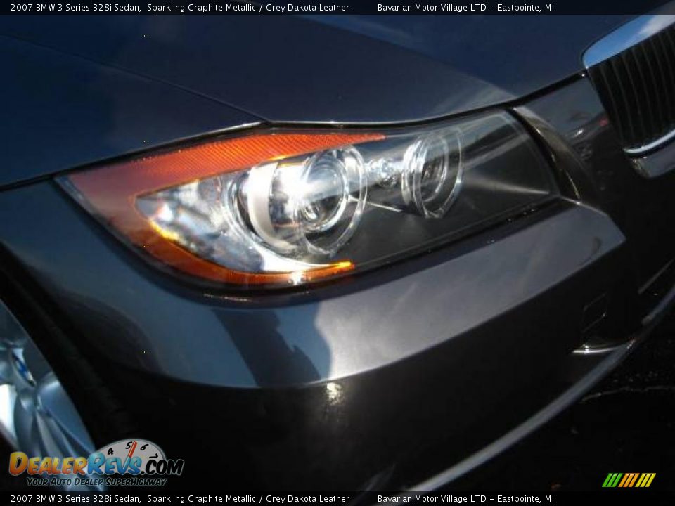 2007 BMW 3 Series 328i Sedan Sparkling Graphite Metallic / Grey Dakota Leather Photo #10