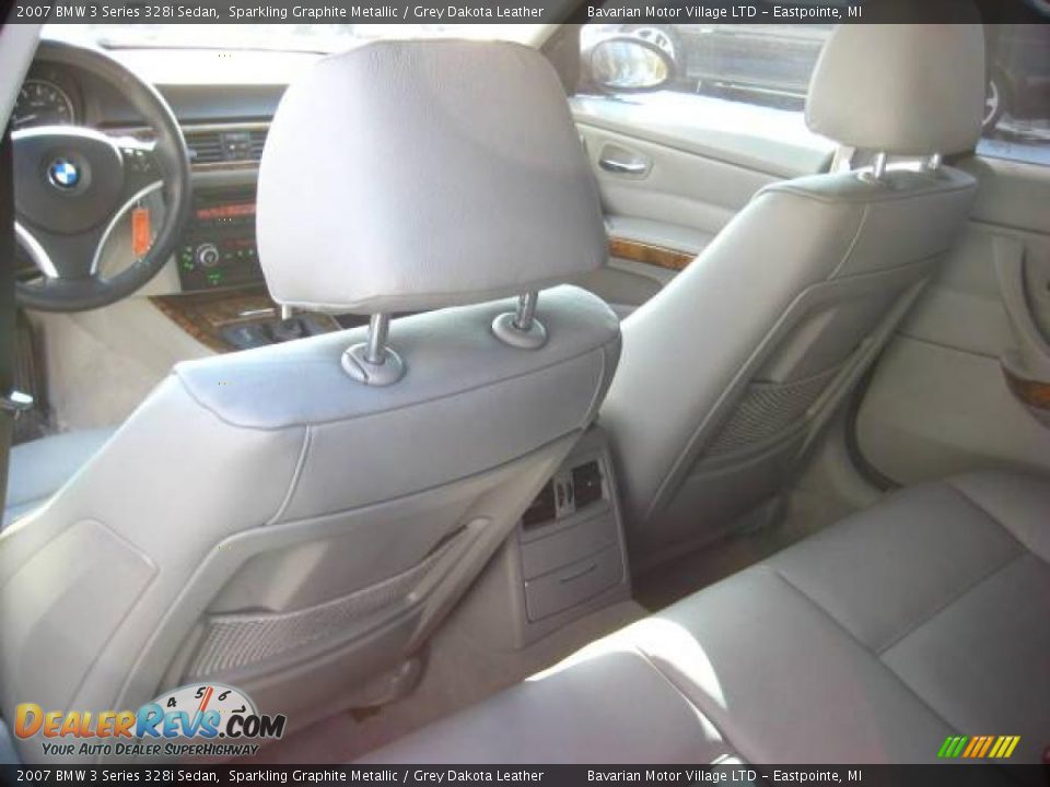 2007 BMW 3 Series 328i Sedan Sparkling Graphite Metallic / Grey Dakota Leather Photo #14