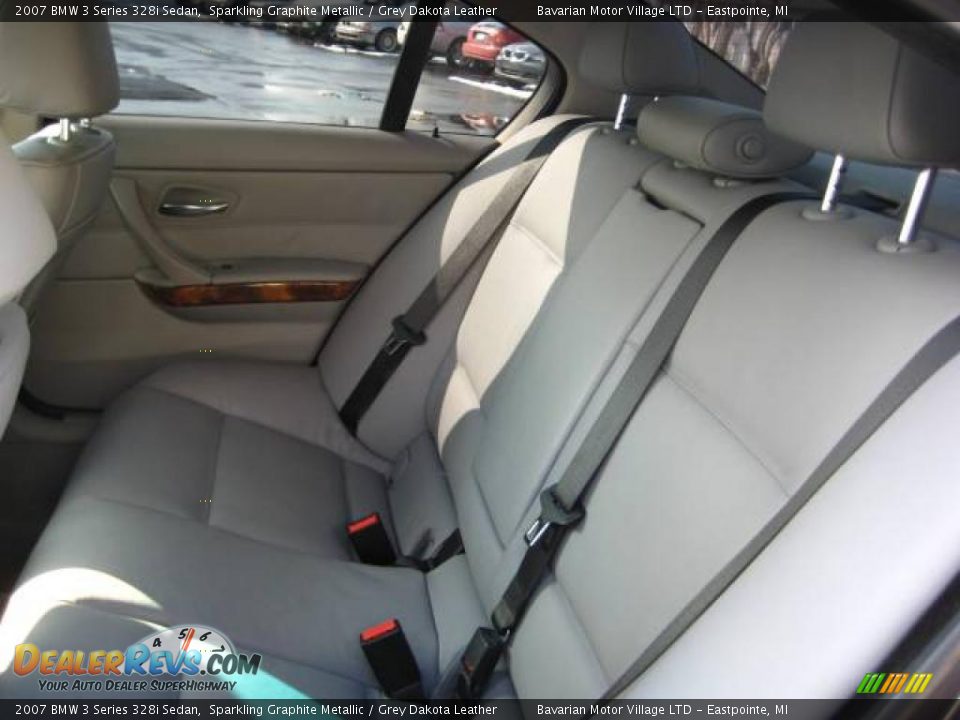2007 BMW 3 Series 328i Sedan Sparkling Graphite Metallic / Grey Dakota Leather Photo #15