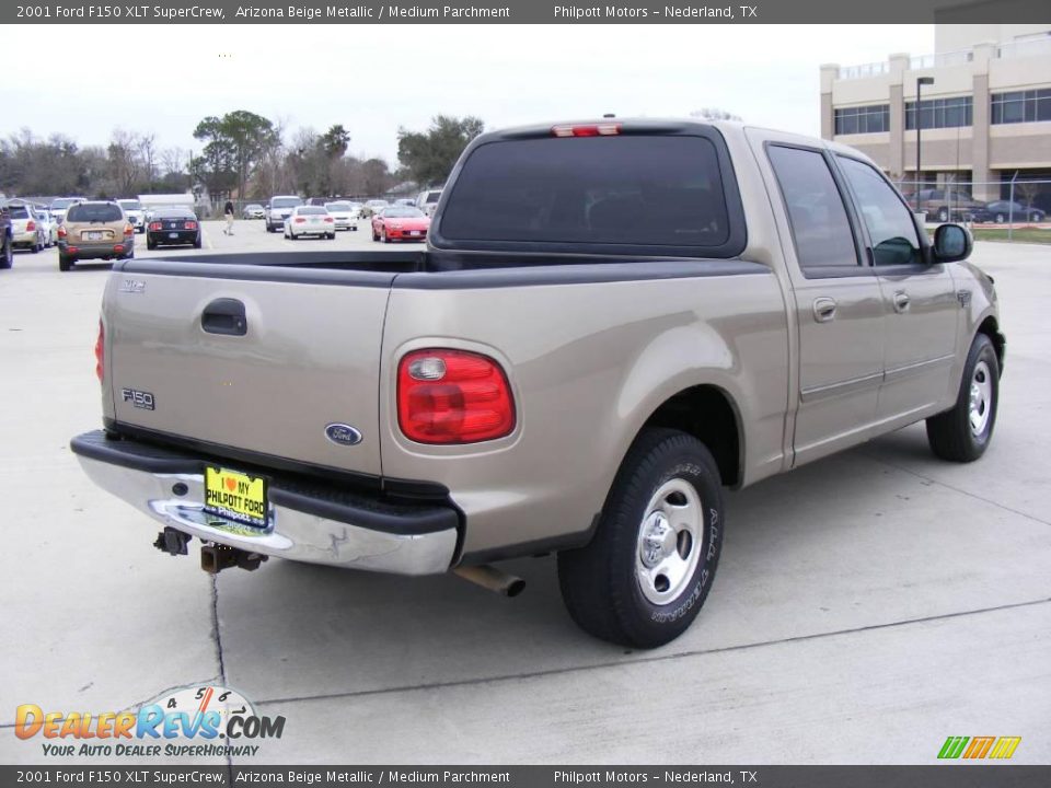 2001 Ford F150 XLT SuperCrew Arizona Beige Metallic / Medium Parchment Photo #3