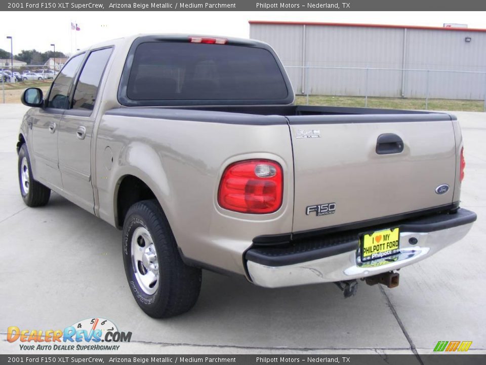 2001 Ford F150 XLT SuperCrew Arizona Beige Metallic / Medium Parchment Photo #5