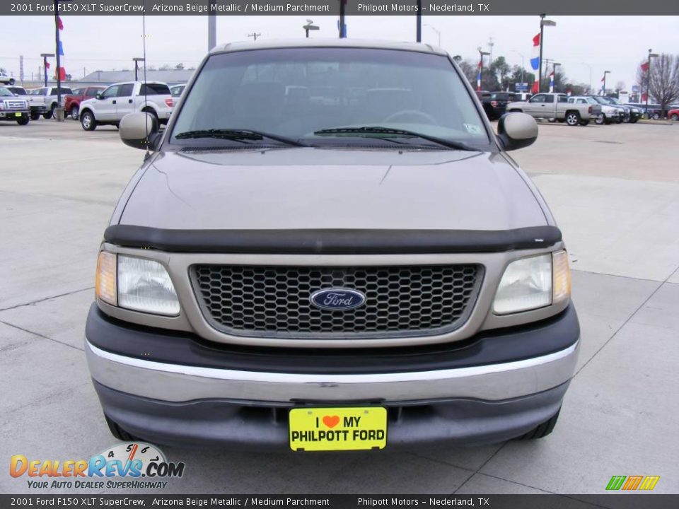 2001 Ford F150 XLT SuperCrew Arizona Beige Metallic / Medium Parchment Photo #8