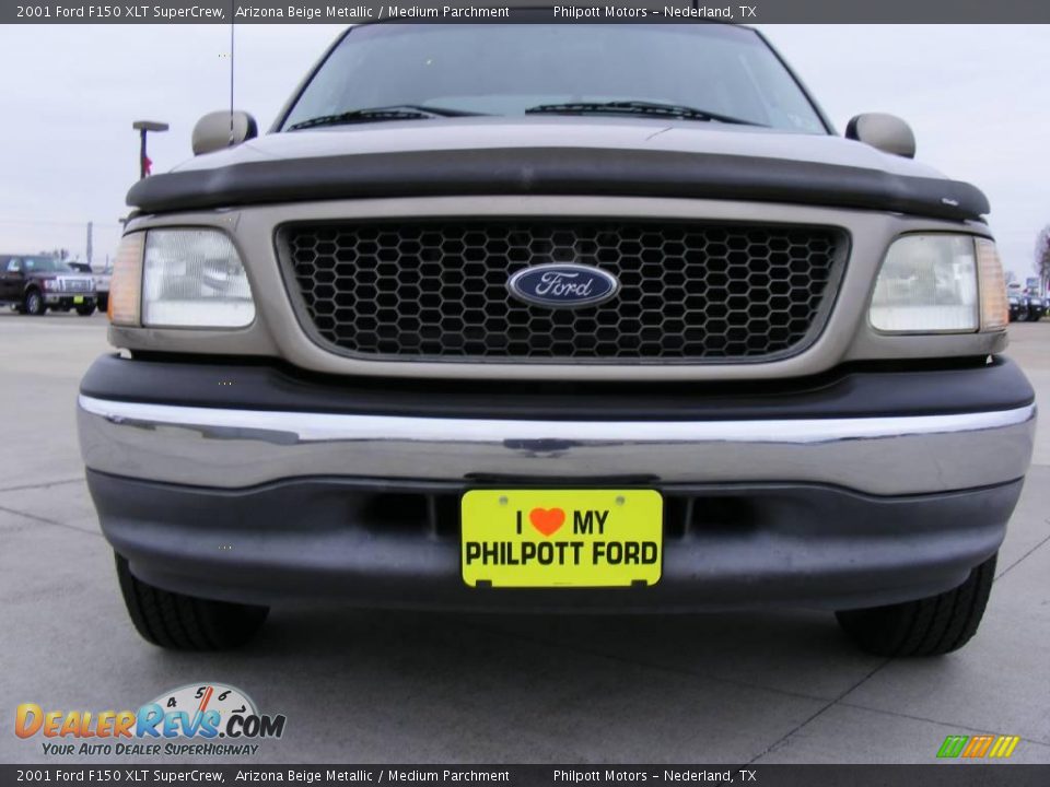 2001 Ford F150 XLT SuperCrew Arizona Beige Metallic / Medium Parchment Photo #9
