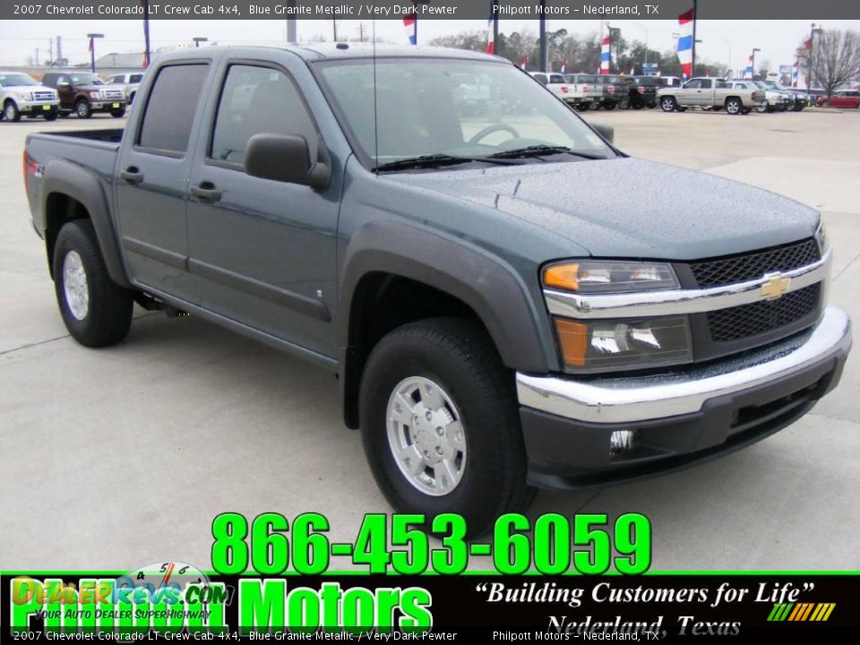 2007 Chevrolet Colorado LT Crew Cab 4x4 Blue Granite Metallic / Very Dark Pewter Photo #1
