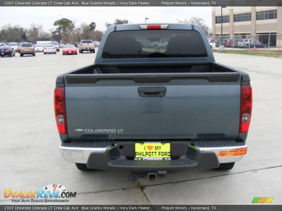 2007 Chevrolet Colorado LT Crew Cab 4x4 Blue Granite Metallic / Very Dark Pewter Photo #4