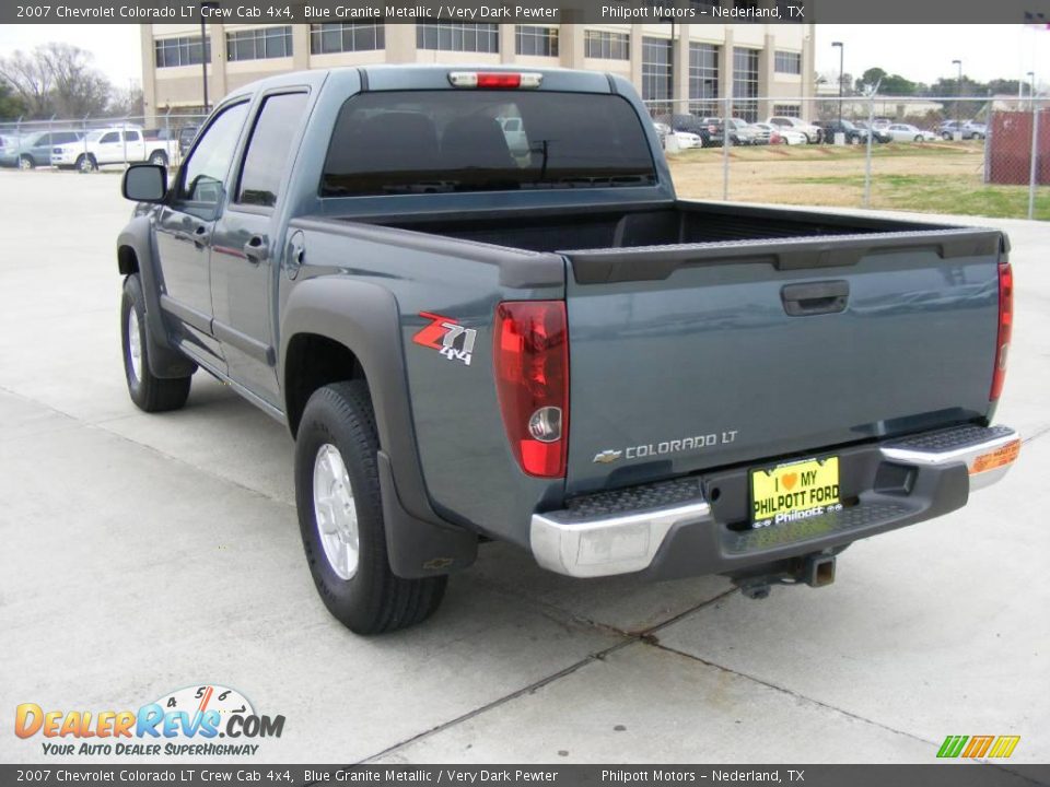 2007 Chevrolet Colorado LT Crew Cab 4x4 Blue Granite Metallic / Very Dark Pewter Photo #5