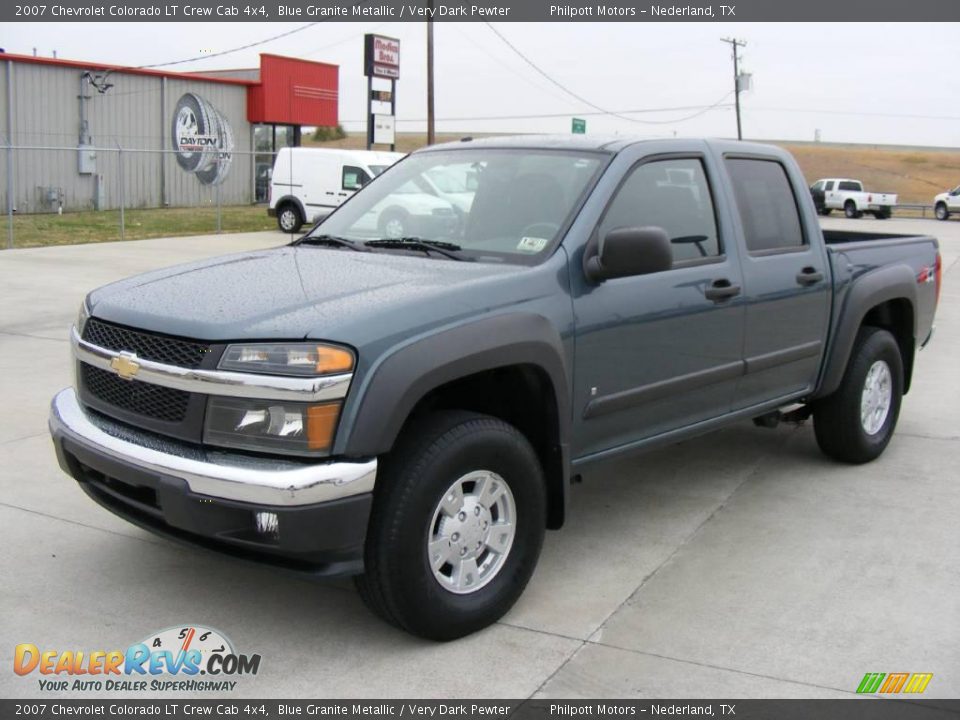 2007 Chevrolet Colorado LT Crew Cab 4x4 Blue Granite Metallic / Very Dark Pewter Photo #7