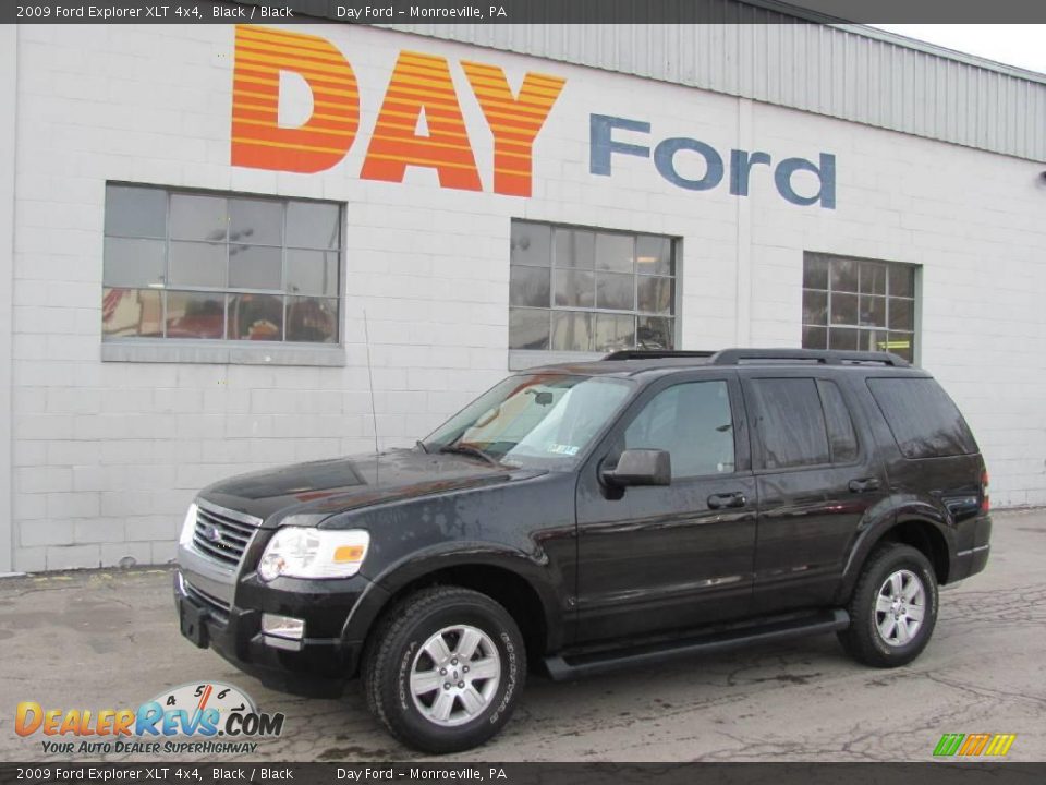 2009 Ford Explorer XLT 4x4 Black / Black Photo #1
