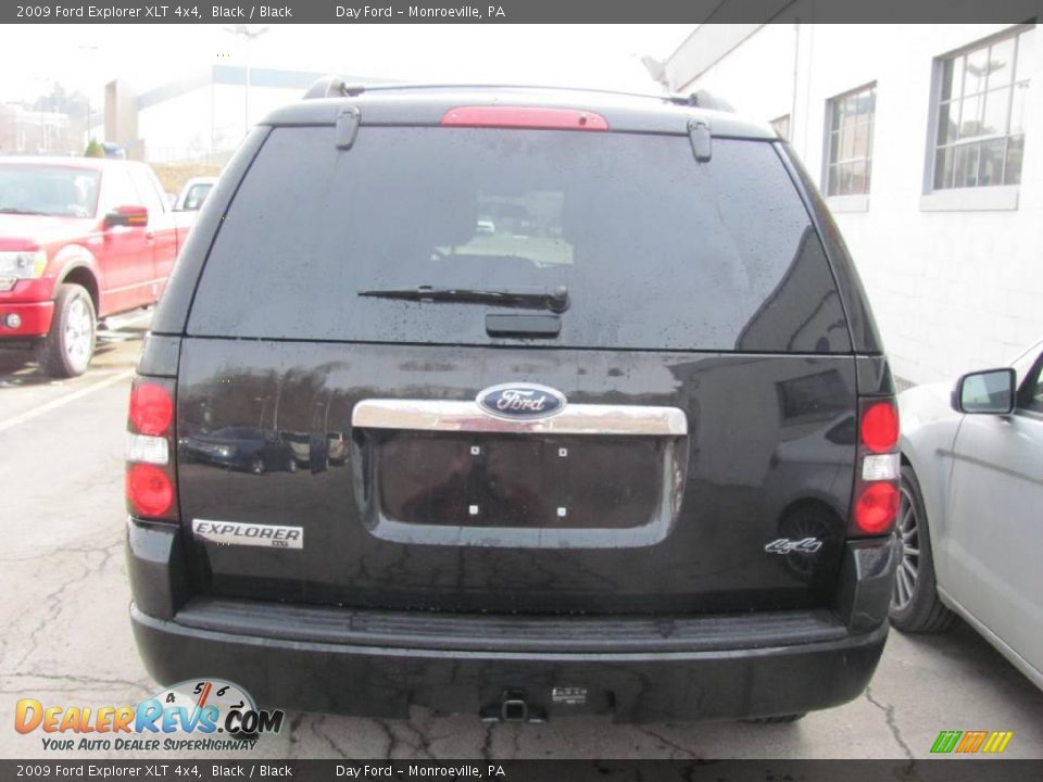 2009 Ford Explorer XLT 4x4 Black / Black Photo #6
