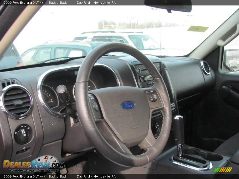 2009 Ford Explorer XLT 4x4 Black / Black Photo #7