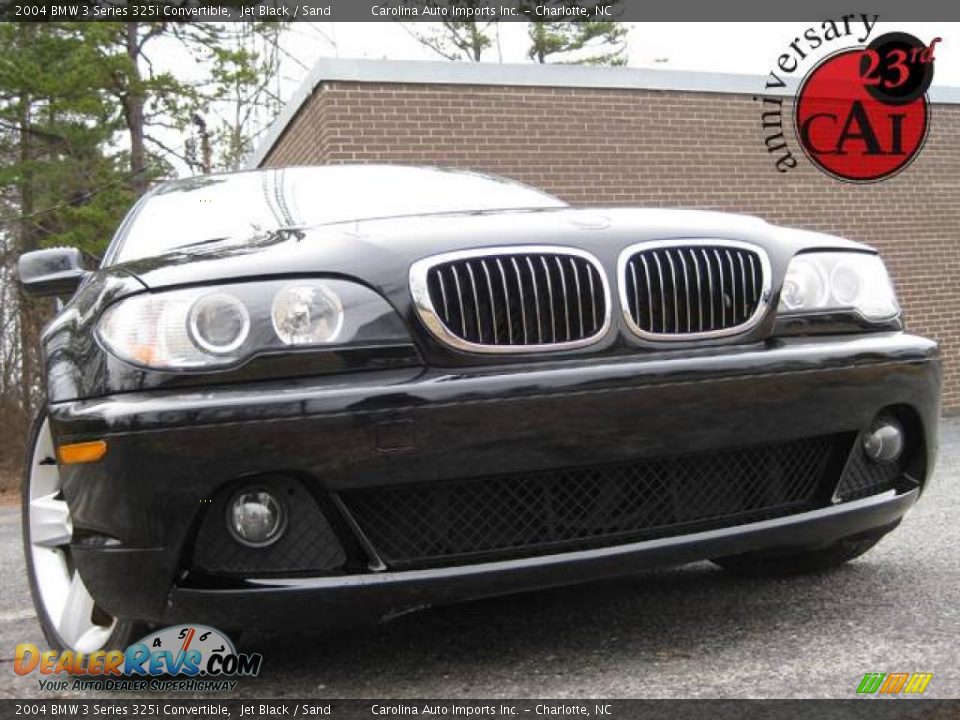 2004 BMW 3 Series 325i Convertible Jet Black / Sand Photo #1