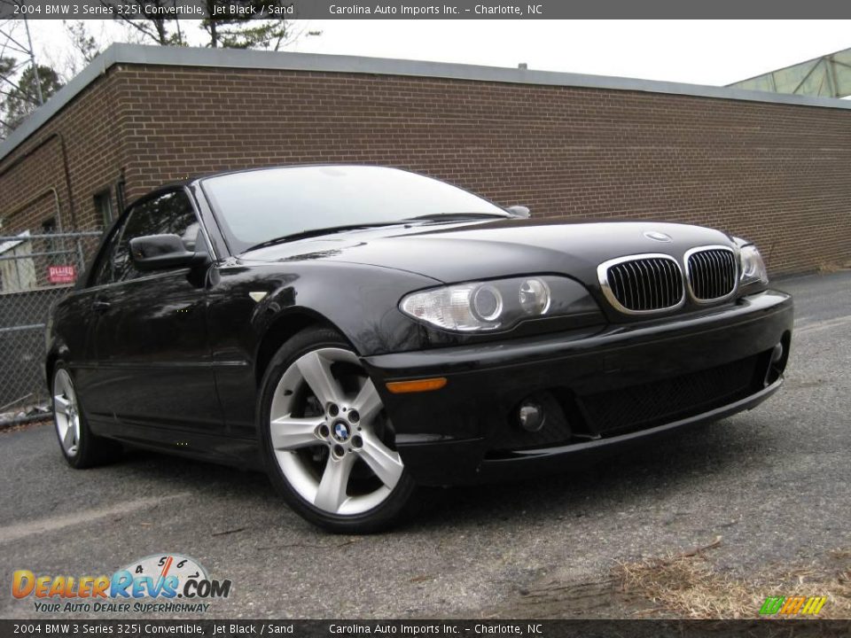 2004 BMW 3 Series 325i Convertible Jet Black / Sand Photo #2