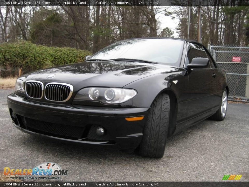2004 BMW 3 Series 325i Convertible Jet Black / Sand Photo #4