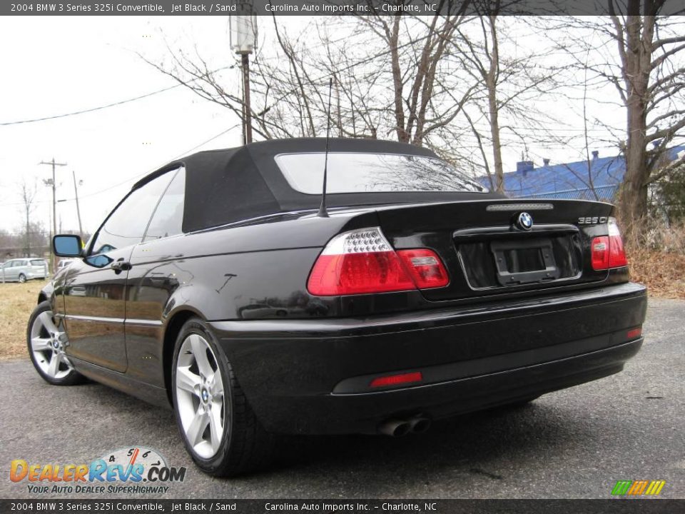 2004 BMW 3 Series 325i Convertible Jet Black / Sand Photo #6