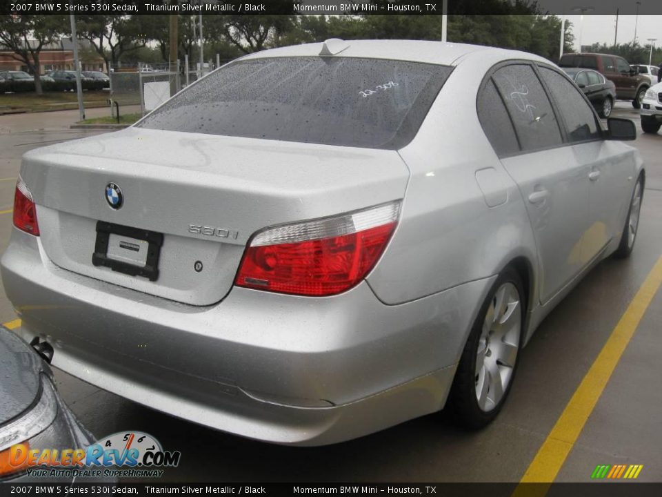 2007 BMW 5 Series 530i Sedan Titanium Silver Metallic / Black Photo #2